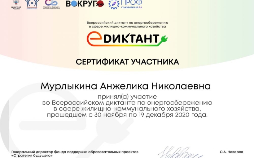 Наши студенты приняли участие во всероссийском диктанте по энергосбережению 