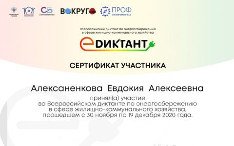 Наши студенты приняли участие во всероссийском диктанте по энергосбережению 