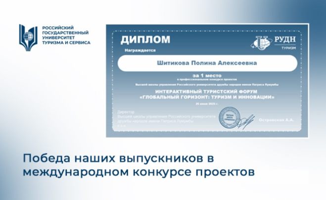 Победа наших выпускников в международном конкурсе проектов