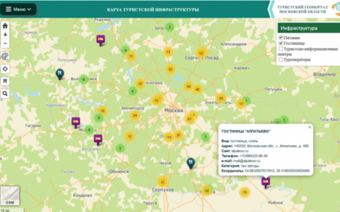 Наш Университет закончил разработку интерактивной туристской web-карты Московской области